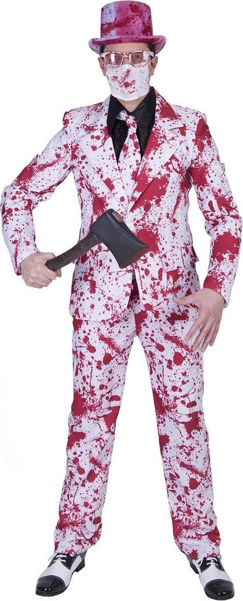 Funny Fashion Bloederige Massamoordenaar Halloween | Man | Maat 56-58 | Carnaval kostuum | Verkleedkleding