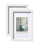 walther design Stockholm EA030WD Fotolijsten, wit, 20 x 30 cm, houten frame, verpakking van 2