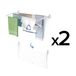 Foxydry 2x Fold 100 cm – Sèche-linge mural pliable moderne en aluminium et acier, résistant à la rouille, blanc