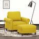 Maison Exclusive - Fauteuil met voetenbankje, geel, 60 cm, fluweel