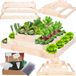 Modo24 ZP09 Carré Potager Surélevé En Escalier Modulable, Bois De Pin, Herbes/légumes, Jardin/terrasse/balcon, 27x90x90 Cm, Naturel