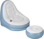 Outsunny Aufblasbares Sofa Kunststoff Weiß+Blau