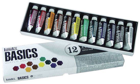 Liquitex Basics Acrylverfset - 12 Kleuren x 22ml