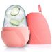 Romon Ice Face Roller, siliconen gezichtszeeproller met Gua Sha gezicht, ontstekingsremmend, verkleint de poriën, verbetert de huidelasticiteit, gereedschap voor de dagelijkse huidverzorging (roze)
