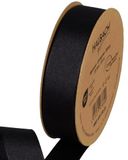 Halbach Recycled ripsband, 25 mm x 25 m, zwart