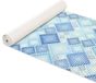 ANRO Badmat Patchwork Blauw 65x160cm