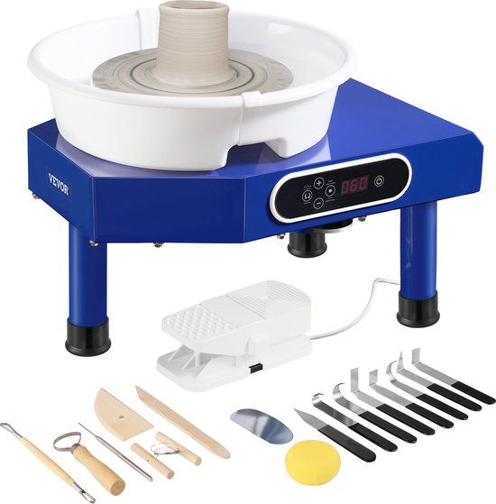 VEVOR Shanghai Sishun Technology Co., Ltd Pottenbakkersschijf Aardewerk Wiel Keramische Wiel Machine 350W Elektrische Aardewerk Wiel Machine 25 cm 300 Rpm Aardewerk Wiel Machine