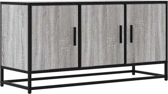 vidaXL Tv-meubel 100x35x50 cm bewerkt hout metaal grijs sonoma eiken