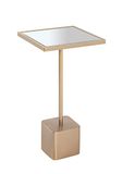 Bijzettafel Haku Möbel Bijzettafel, staal, goud, 30 x 30 x 61 cm