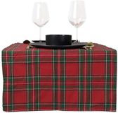 Unique Living - Tafelloper Xmas Tartan Red - 45x150cm