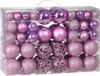 Casaria Boules de Noël - Set de 100 Mat Brillant Ø 3 4 6cm - Rose