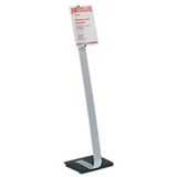 Durable 481823 Vloerstandaard Crystal Sign A4, draaibaar van staand naar liggend formaat
