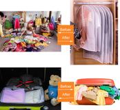 Niviy Garment Bag Suit 6-pack Hoogwaardige kledinghoezen, transparant 60x100 cm, ademend materiaal, voor pakken, jurken, jassen, overhemden, avondjurken, kostuumtas, opberghoes voor kleding