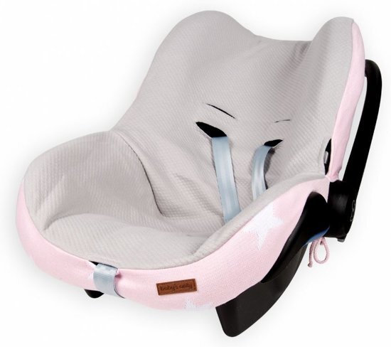 Baby's Only hoes voor autostoel Ster baby roze / wit