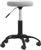 vidaXL Tabouret de massage velours gris clair