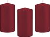 Trend Candles Cilinderkaars/stompkaars - 10 stuks - Bordeauxrood - 8 x 15 cm