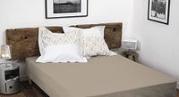 Home Linge Passion Hoeslaken, donkerbeige, 90 x 190 + 25 cm, 100% katoen, 57 draden/cm² (Oeko-Tex label)