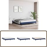 vidaXL Bedframe - Stof - Blauw - 180x200 cm