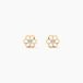 Philine Boucles D'Oreilles Puces Argent Doré A L'Or 750/1000 Oxyde De Zirconium