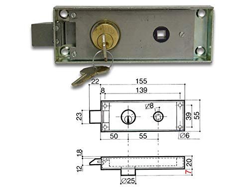 Slot voor transit-/kelderdeuren van ijzer