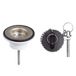 Wirquin 30723119 afvoergarnituur voor wastafel, kunststof, met stopsluiting | Ketting 25 cm met ring, waterdicht, eenvoudige installatie, onderhoudsvriendelijk, verchroomd