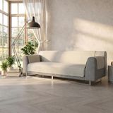 Comfortabele bankhoes, antislip, gemaakt in Italië, beige, 4-zits