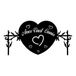 Stijlvol zwart decoratief metalen wandaccessoire, 60 x 30 cm