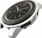 Strap-it Étui Rigide Diamond PC – Geschikt voor Samsung Galaxy Watch 42mm – Zilver