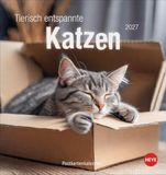 Tierisch Heye Tierisch entspannte Katzen Postkartenkalender 2027