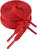 160 cm Polyester lacets - 8 mm - 4 pièces - Lacets pour baskets - Coton - Blanc - Lacets pour chaussures de sport et décontractées