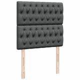 VidaXL Boxspring met matras stof donkergrijs 160x200 cm