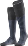 FALKE Shadow lang gedessineerd katoen kniekousen heren grijs - maat 39-40