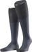 FALKE Shadow lang gedessineerd katoen kniekousen heren grijs - maat 39-40