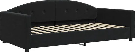 vidaXL Slaapbank 100x200 cm fluweel zwart