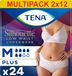 TENA Silhouette Plus - incontinentiebroekjes met lage taille - Wit - M - 24 stuks
