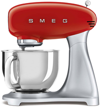 Smeg SMF02RDEU rood, zilver