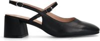 Manfield Dames Zwarte Leren Slingbacks Maat 37