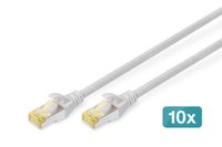 Digitus CAT6a sFTP kabel 1 meter Grijs - 10 stuks