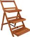 vidaXL Plantenstandaard 3-laags 50x63x80 cm acacia massif