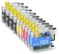 Brother LC123 cartouches d'encre, pack de 10, compatible avec Brother