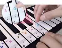 Rotosound Piano Stickers - Gekleurde Noten - Voor Beginners - Lezen Muziek Noten - 88 - Keyboard - Toetsen - Eenvoudig Leren Spelen