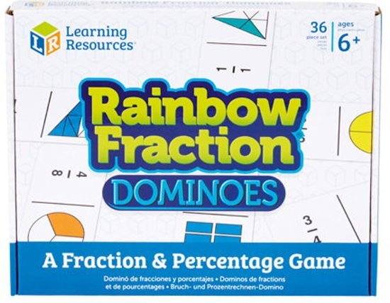 Learning Resources Rainbow fraction dominoes / breuken domino