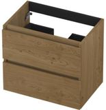 INK - Onderkast 2L Greeploos Houten Keerlijst Fineer - 600x400x520 Mm - Natur Fineer