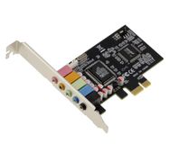 KALEA-INFORMATIQUE 5.1 KANAAL PCI Express-geluidskaart met CMedia CMI8738/PCI-SX en ASM1083-chipset - PCIe x1, hoog en laag profiel