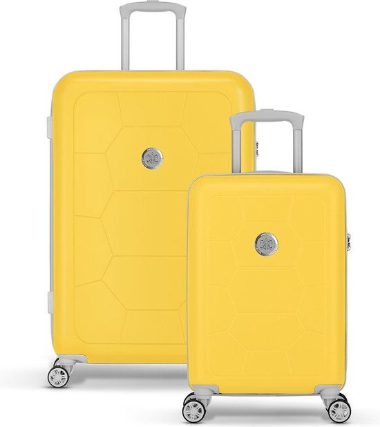 SUITSUIT Caretta Kofferset 2 delig - Reiskoffer groot - Handbagage koffer - Daffodil