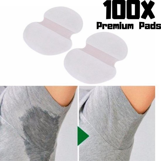 DemoGoods De Verbeterde Premium Okselpads - 100 X - 50 Paren - Transpirantie - Anti zweet - Zweet pads - Anti zweet plekken - Sweatpads - Anti Transpirant - Wattenschijfjes - Oksel Bescherming - Premium Kwaliteit