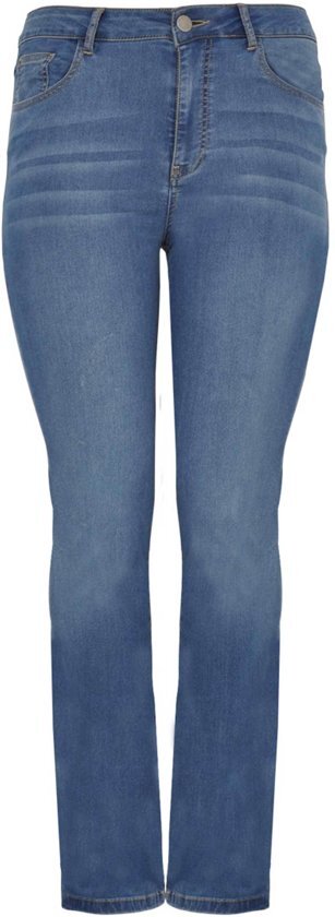 Yoek Grote maten - dames jeans straight fit - lichtblauw