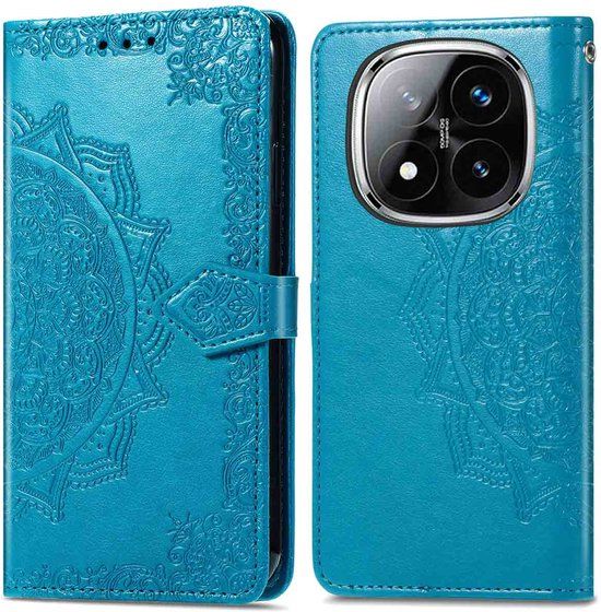 imoshion Mandala Bookcase - Geschikt voor Xiaomi Redmi Note 14 Pro 5G - Turquoise