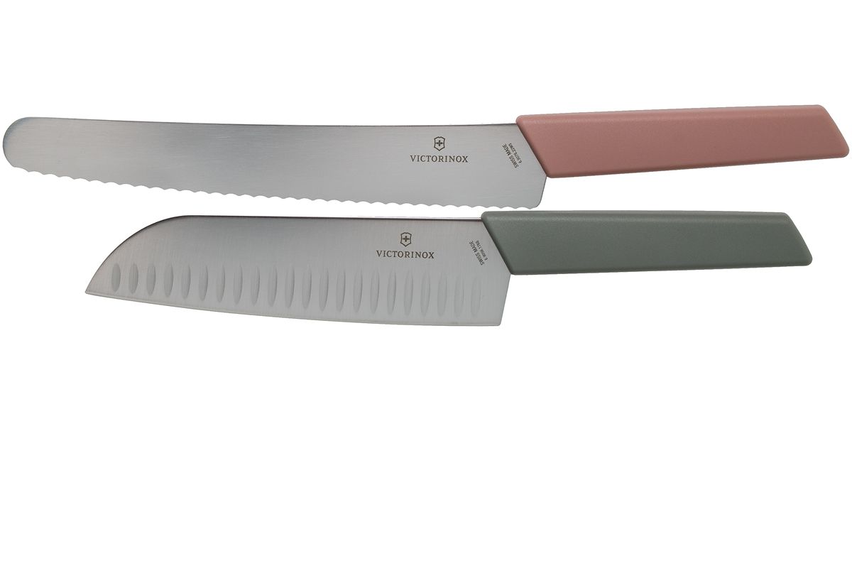 Victorinox Swiss Modern tweedelige messenset, broodmes en santoku - 7611160092564