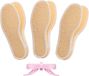 Bama Fresh Sun Color Kids Barefoot Inlegzolen voor een Comfortabel Zomers Barefoot Gevoel 3 Paar Unisex Beige + Gratis 1 Satijnen Veters (twv € 5,95) - 28